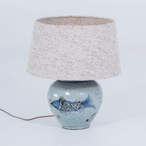 Lampbase Fish - Ceramic - BlWh Dia28xH26cm