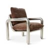 Lounge Chair - Chrome - Brown Velvet