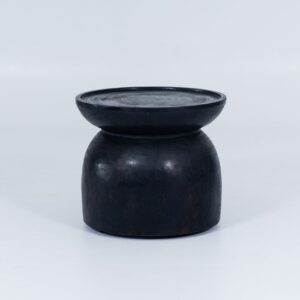 Side Table Kola - Wood - Black - Dia60xH52cm