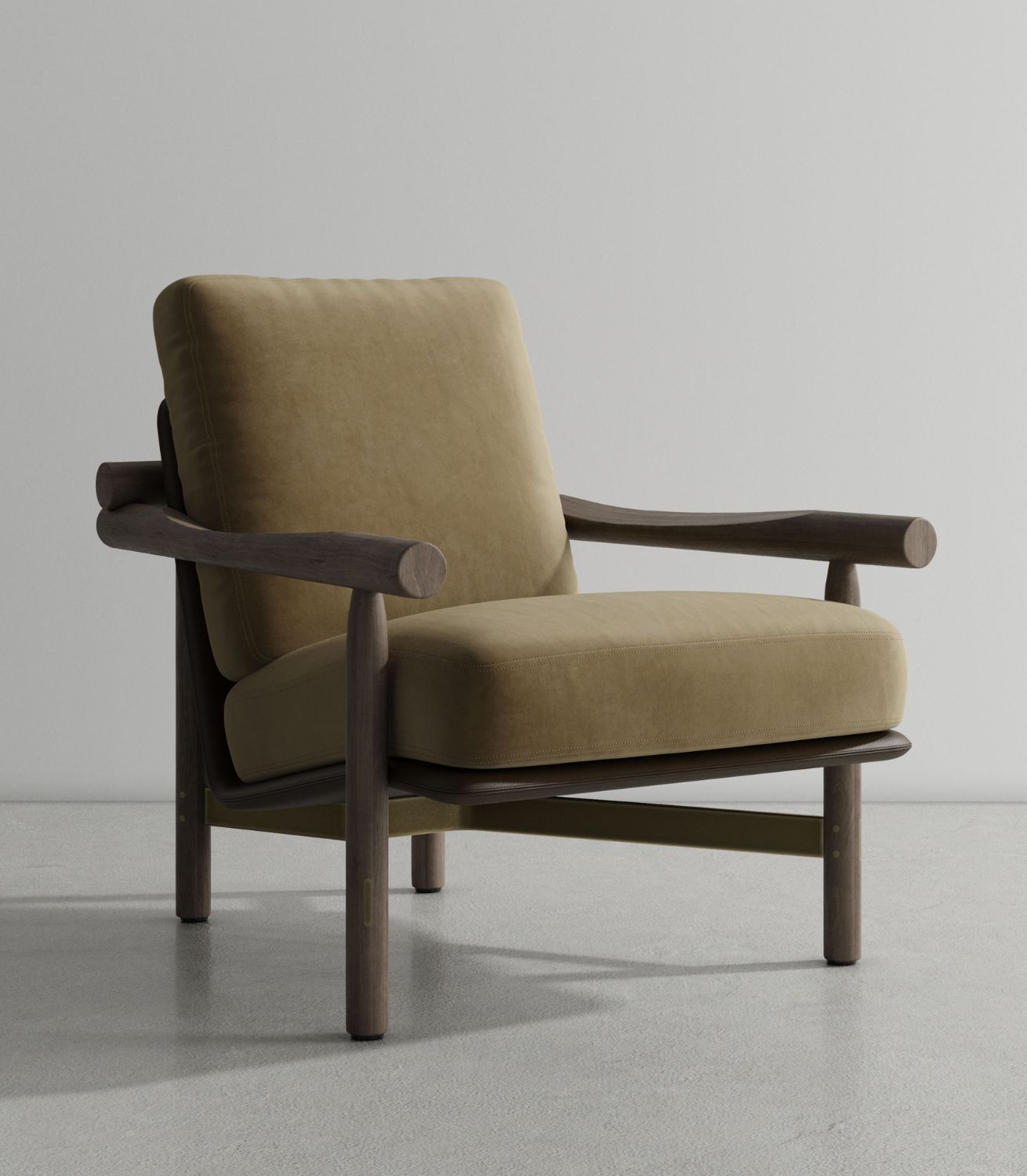 Stilt Armchair Dry Oak Fler Camel