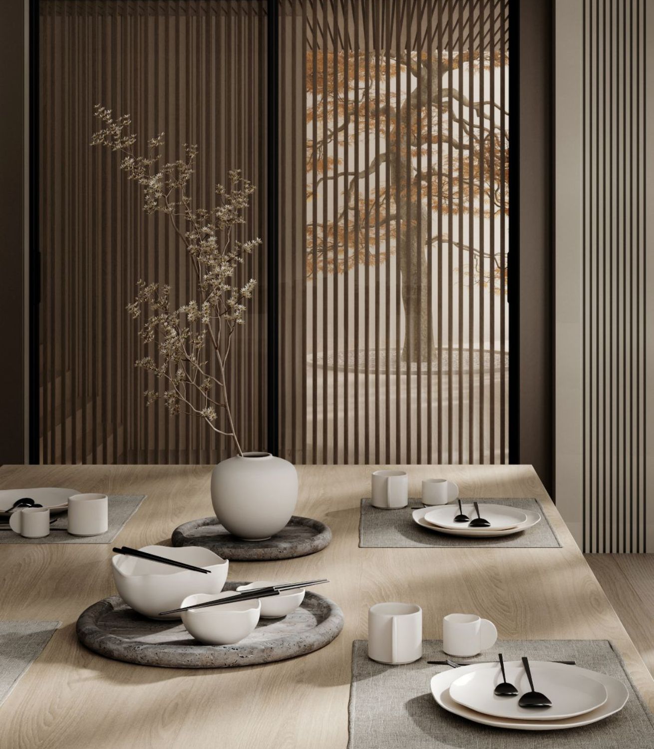 Tray Enkei - Maxi - Silver Travertine (4)