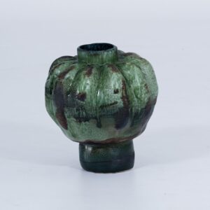 Vase Pumpkin - Ceramic - GrnBrwn Dia29xH33cm