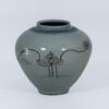 Vase Urchin - Ceramic - BlWh Dia43xH39cm