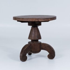 Wine Table - Round Wood - Curved legs Dia80xH79cm