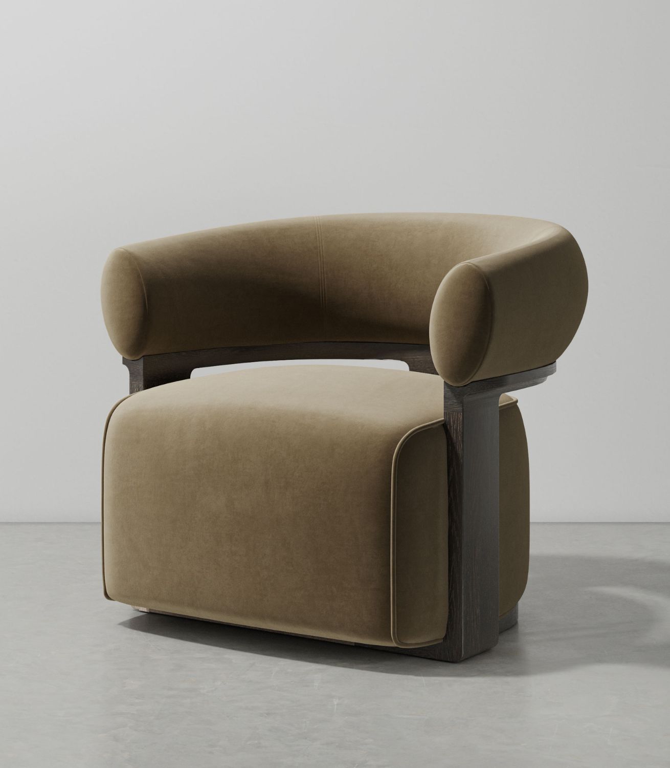 lola lounge chair seared oak swivel