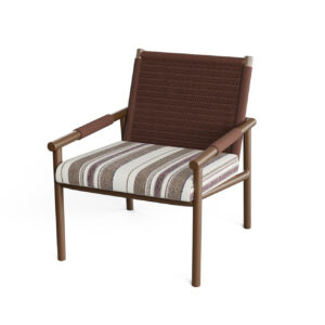 maya-lounge-chair-brnze-frame-loom-stripe-cushion-la-grange-interiors