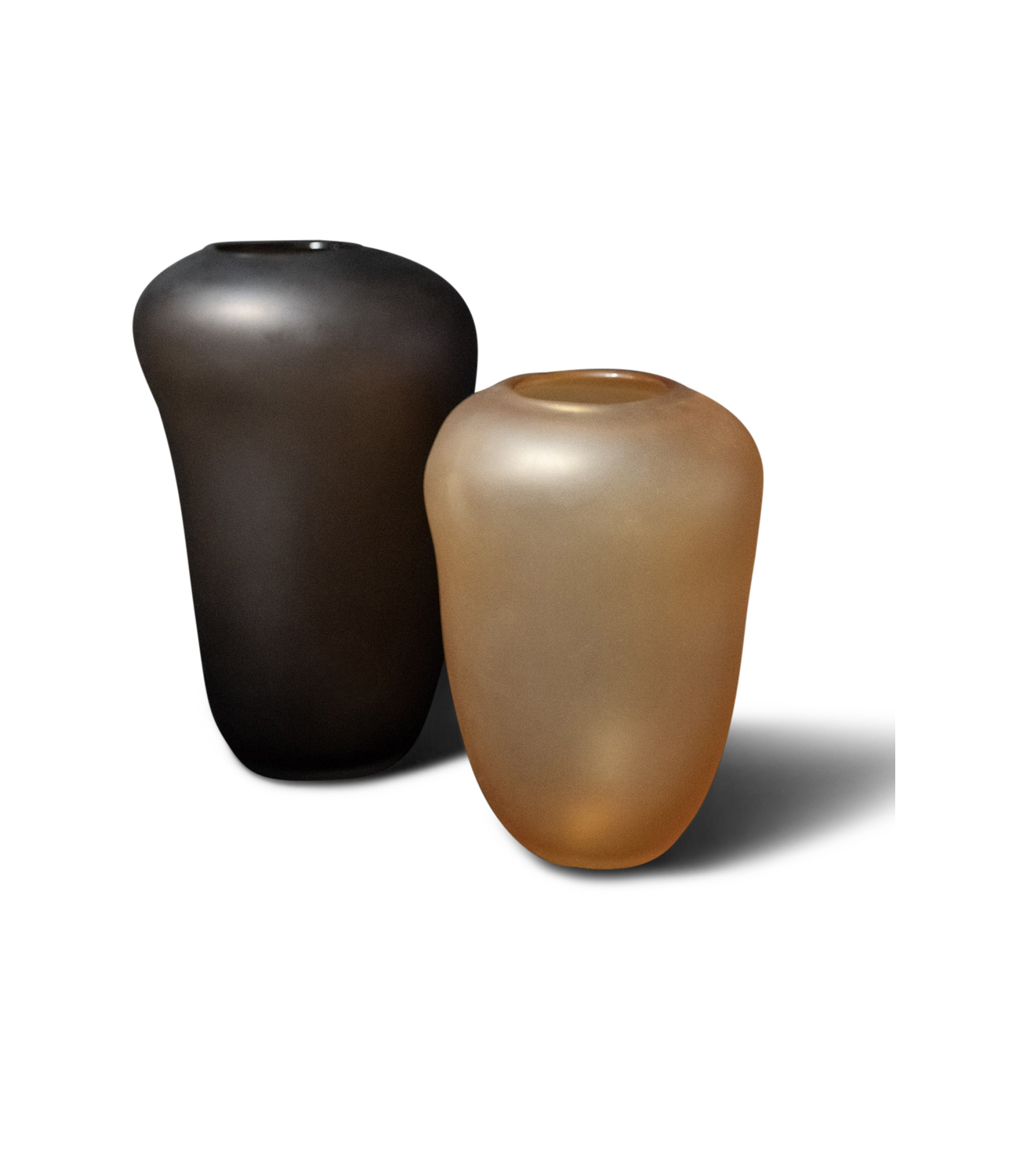 vase-rune-glass-brown-yellow-la-grange-interiors
