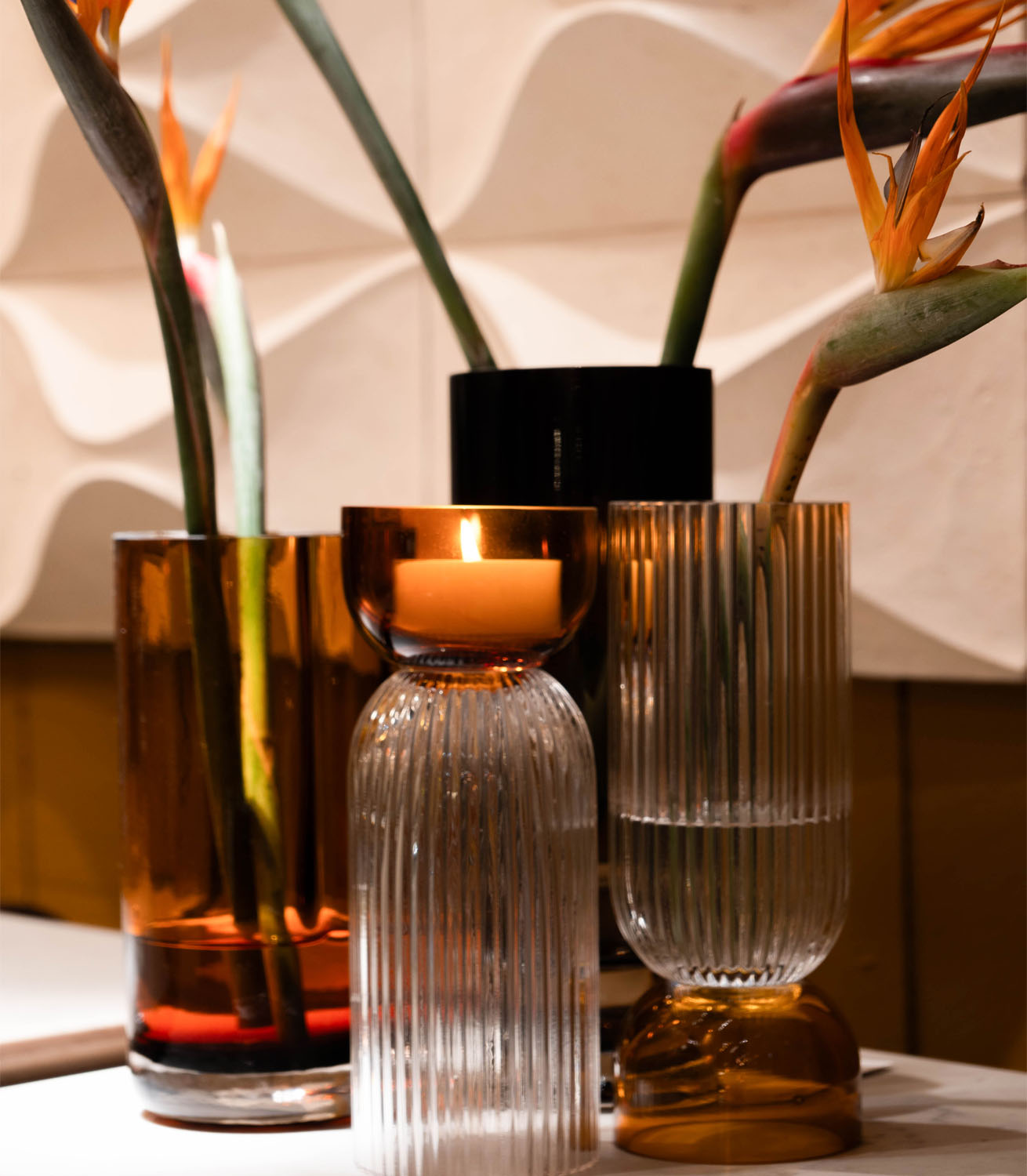 vase-vix-glass-clear-dark-brown-lifestyle-la-grange-interiors