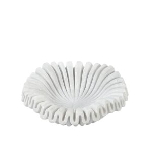 Bowl Ruffle - Marble - White - Dia20xH7cm