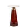 Braga Side Table - GlassMarble - Amber H30cm