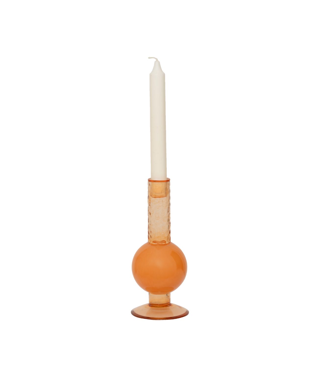 Candle Holder Aaliyah - Glass - Nectarine (1)