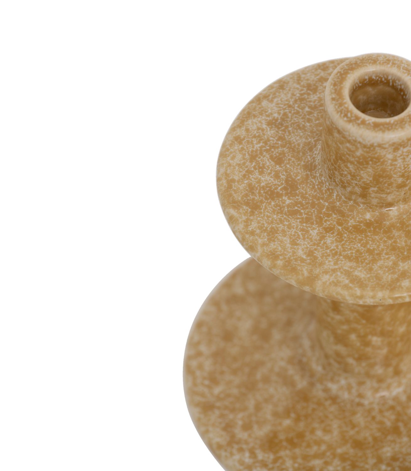Candle Holder Aiden - Ceramic - Golden Brown - Image 2