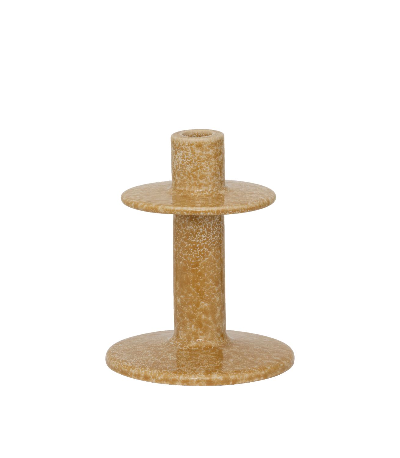 Candle Holder Aiden - Ceramic - Golden Brown