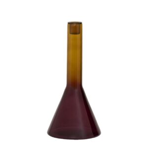 Candle holder Frisk - Glass - Prune