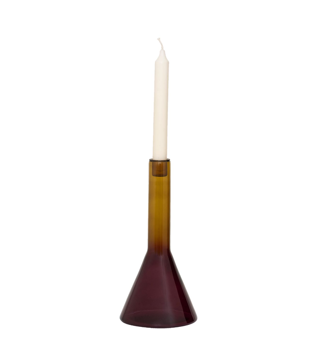 Candle holder Frisk - Glass - Prune - Image 2