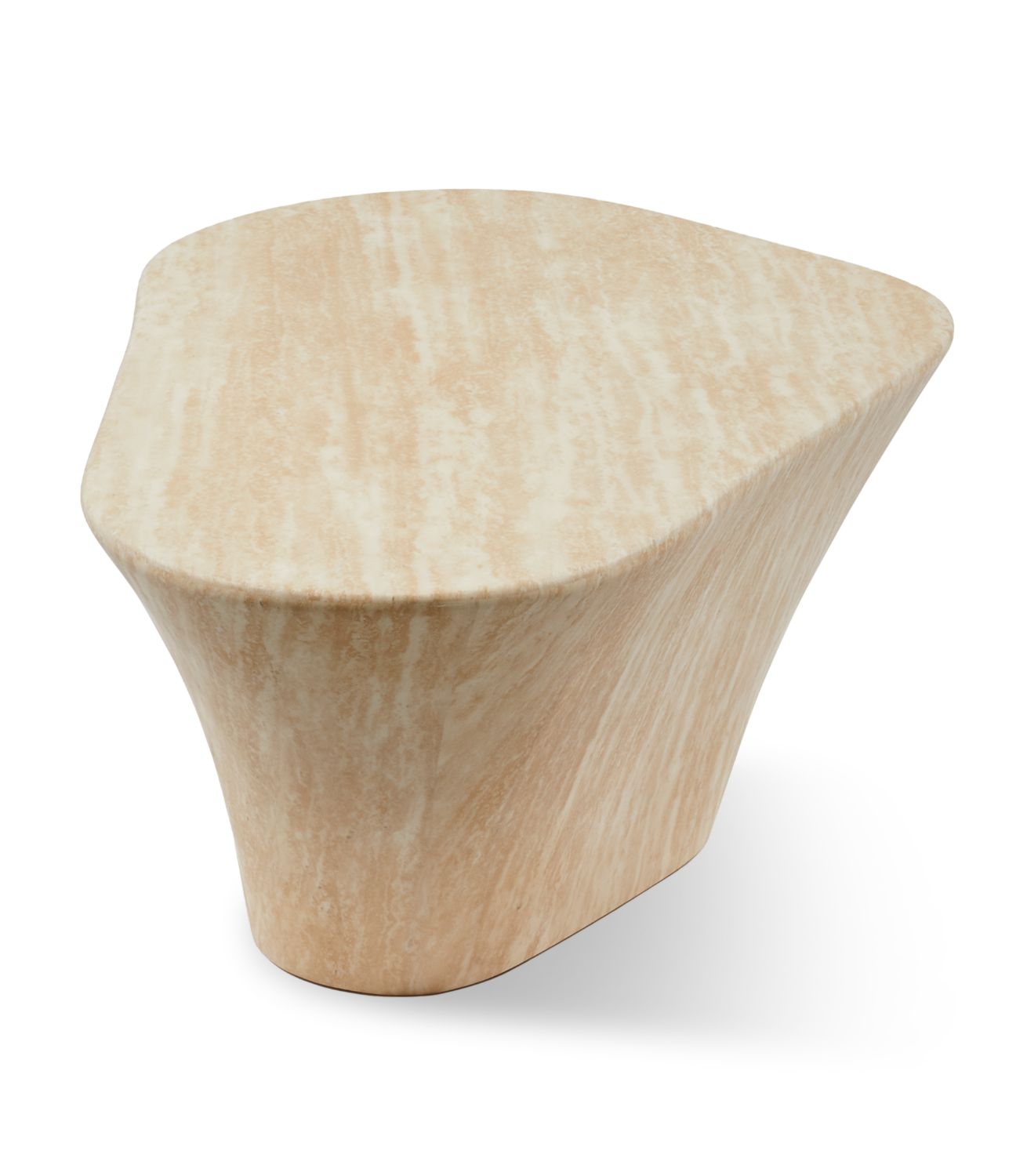 Coffee Table Oval - Travertine look - Lrg