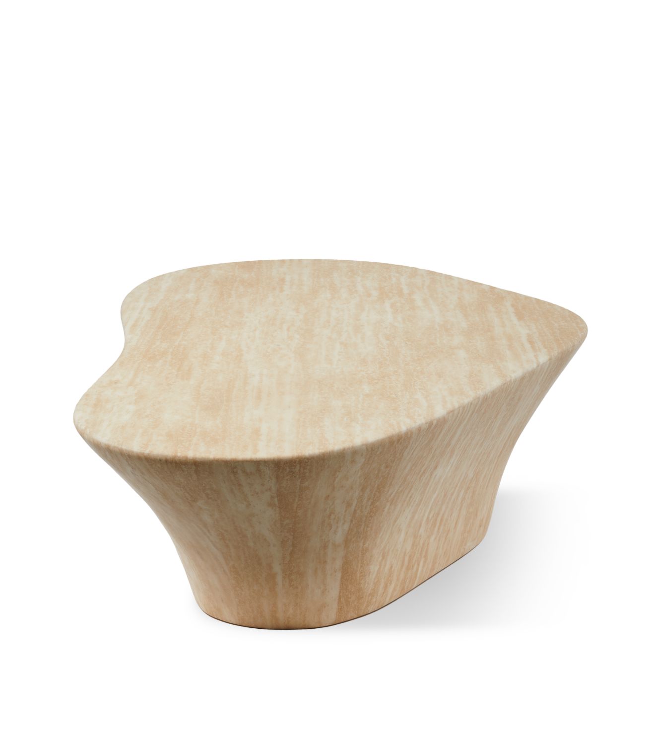 Coffee Table Oval - Travertine look - Med