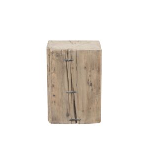Column Side Table - Wood - Natural L34xW24xH50cm