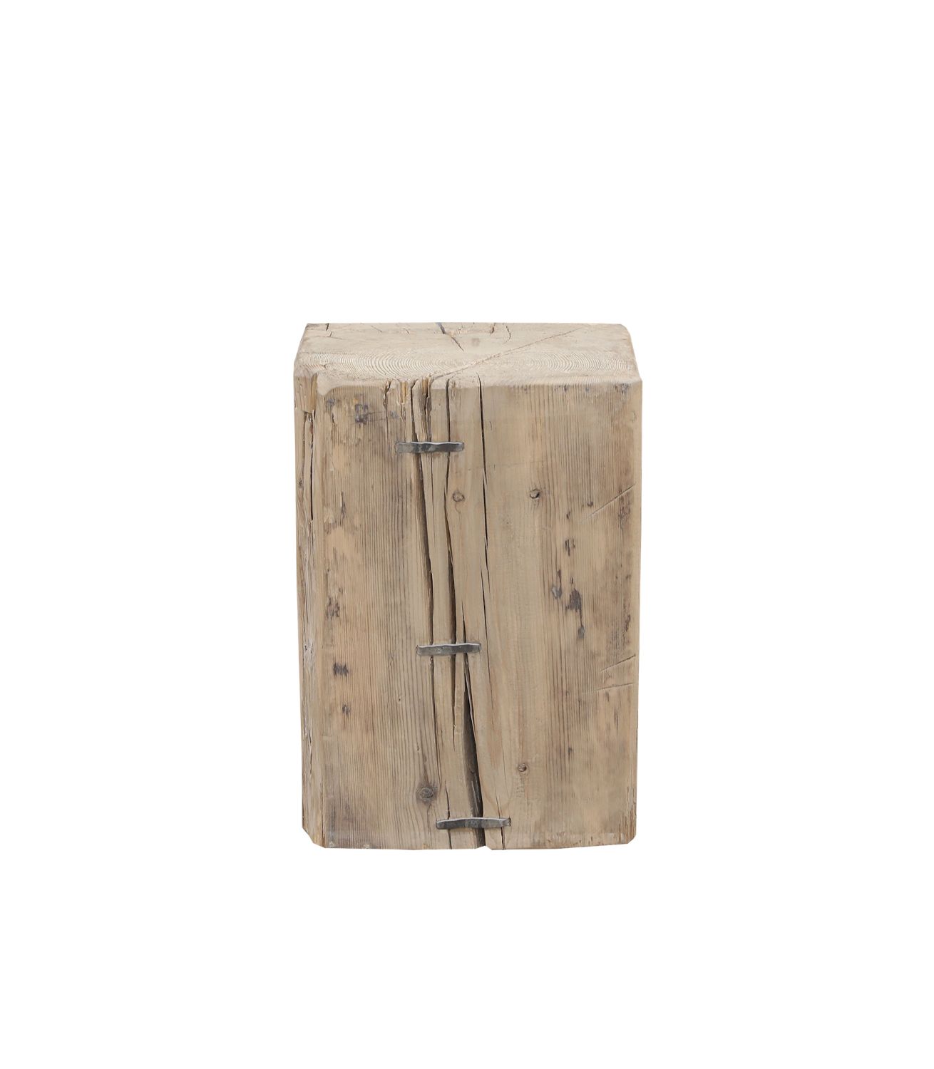Column Side Table - Wood - Natural L34xW24xH50cm