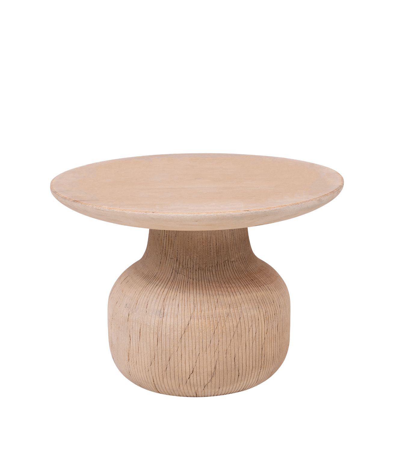Costa Side Table - Rnd - Wood - Bleached (1)