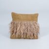 Cushion Grain Sack - Mustard with Fringe 50x50