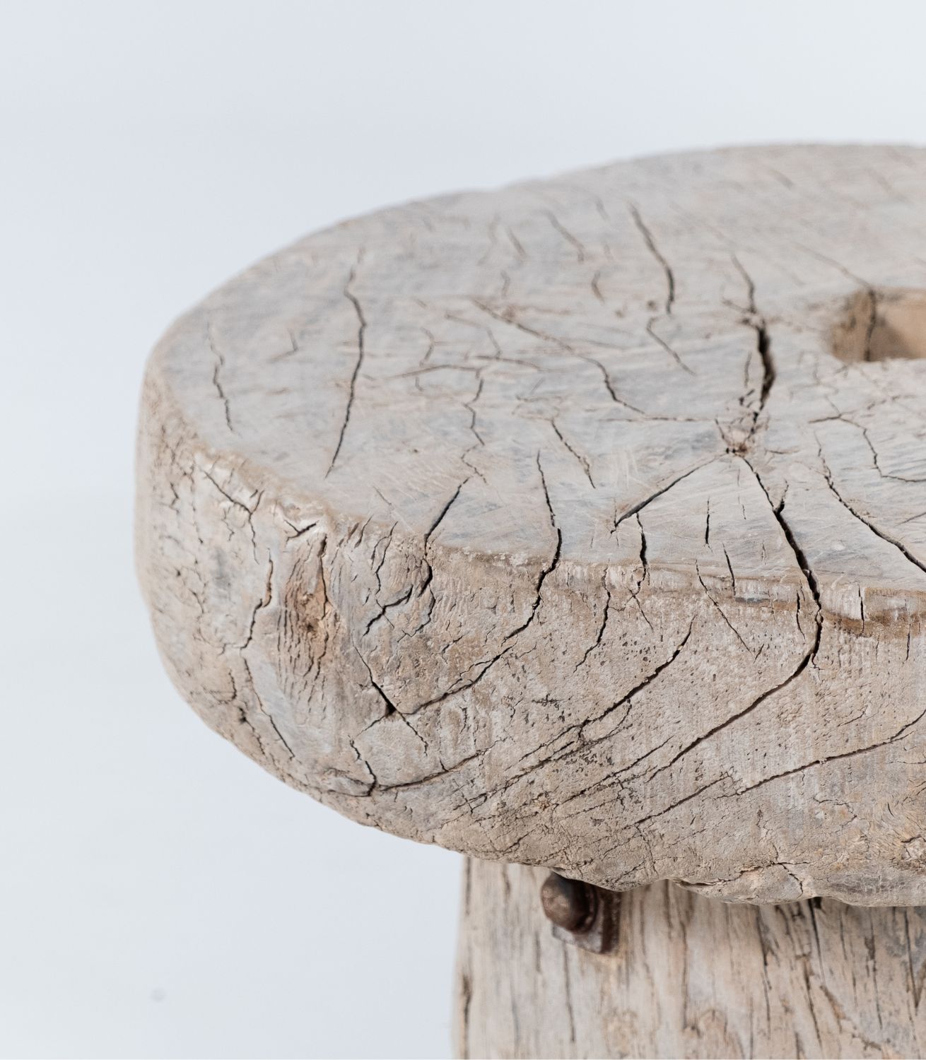 Millstone Side Table - Round - Wood - Dia53xH48cm - Image 3