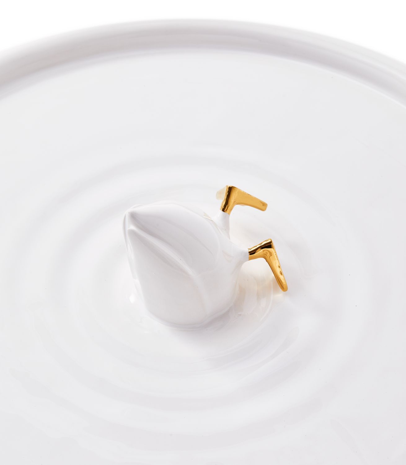 Plate Diving Duck WhiteGold (2)