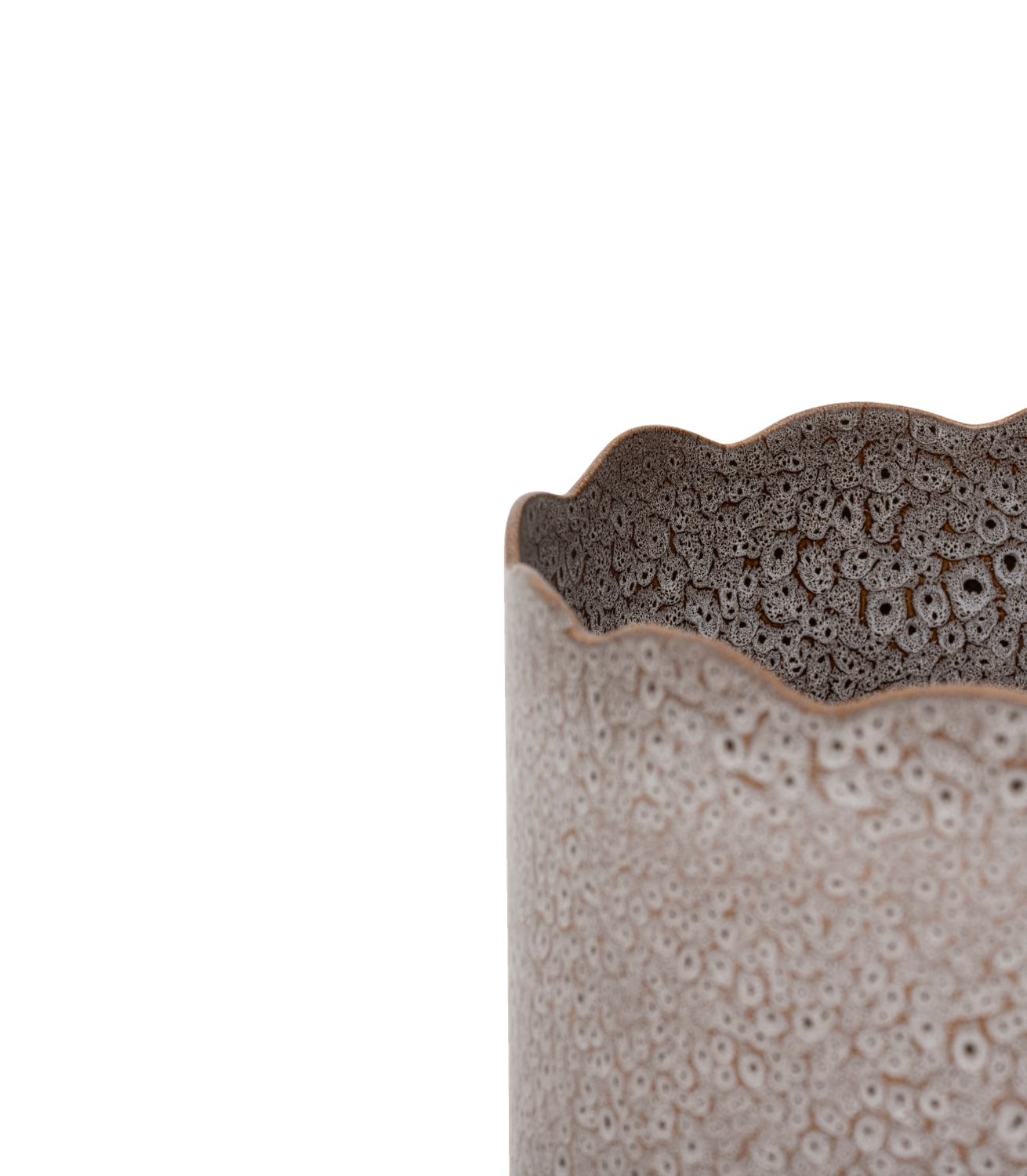 Pot River - Earthenware - White/Brown - Image 3