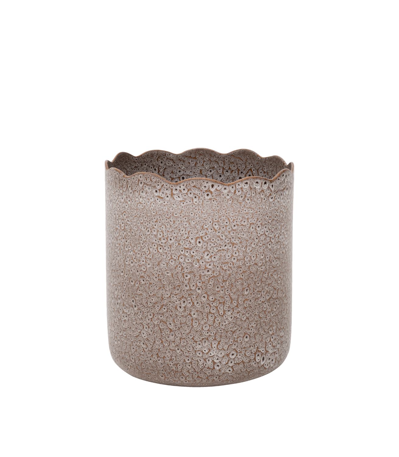 Pot River - Earthenware - WhiteBrown