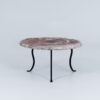 Side Table - Stone Top Iron legs Dia77xH43cm