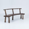 Hemp Bench - Unique Wood Dark Brown Curved L200cm