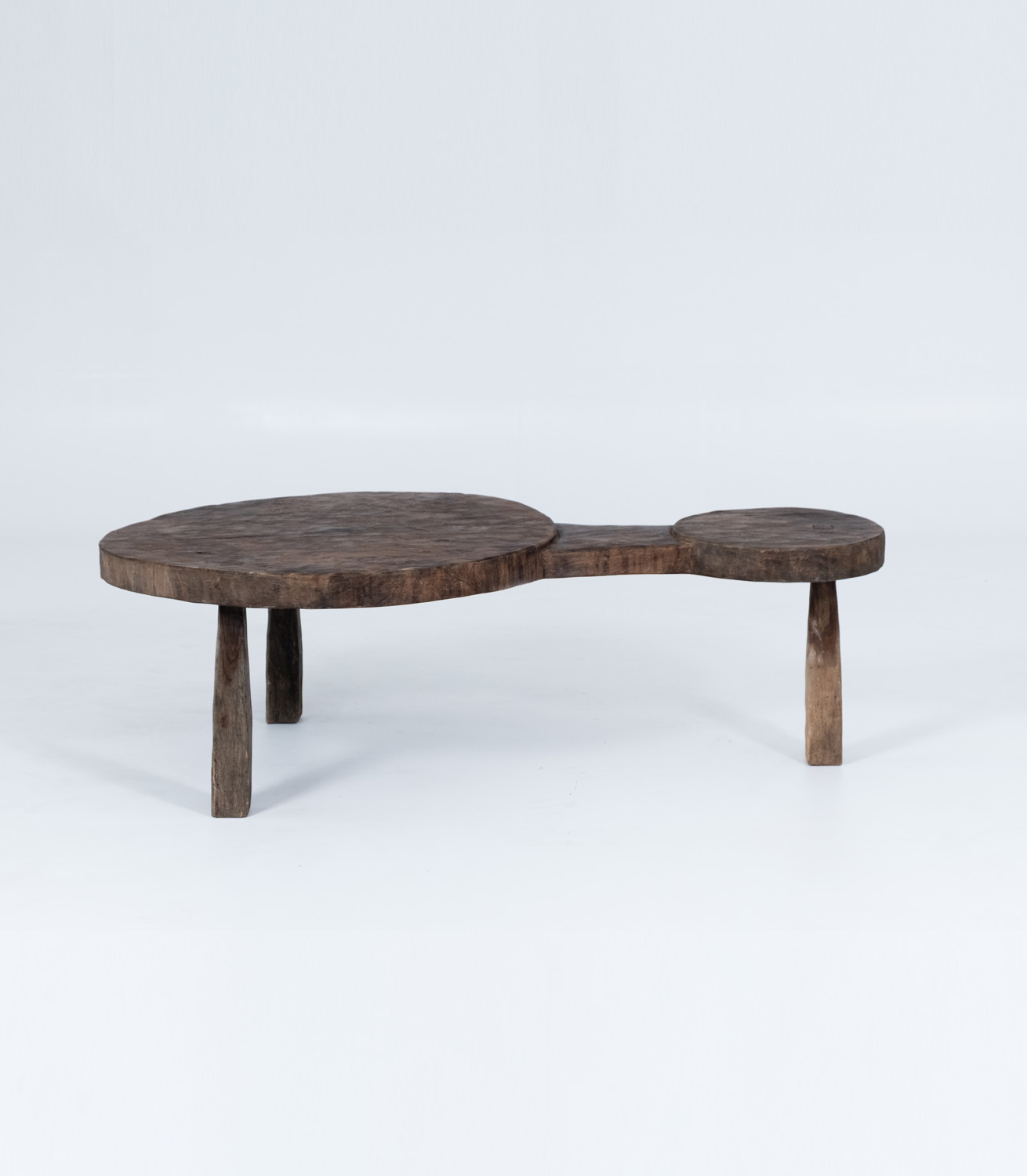 2 Circle Coffee Table Wood Unique L151xW87xH47cm - Image 2