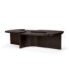 Brutalist Coffee Table Varn Mahogany Rose Brwn Rect