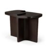Brutalist Side Table - Varnished Mahogany - Rose Brown
