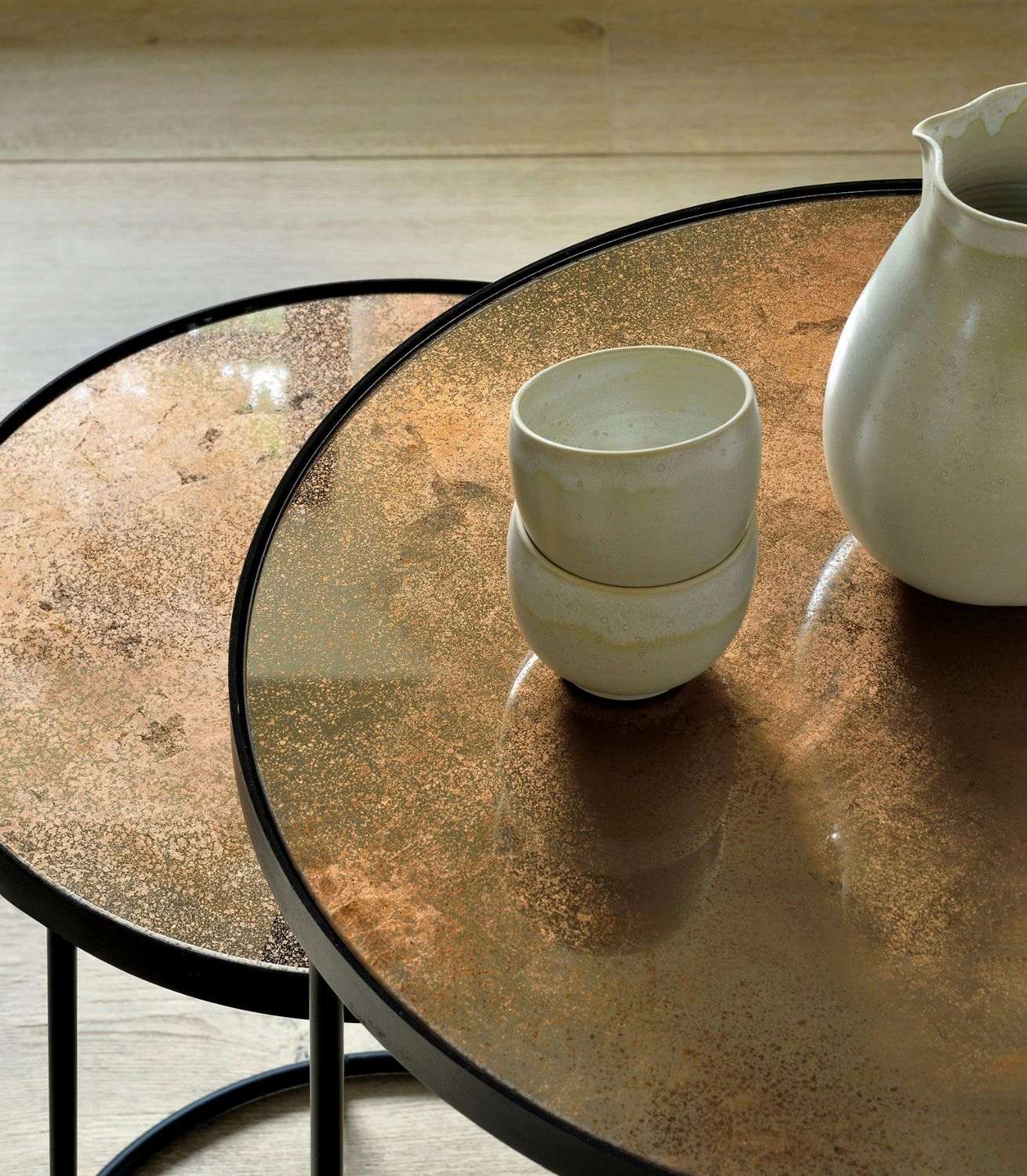 Nesting Coffee Table - Bronze Copper - Rnd Set2 (4) (1)