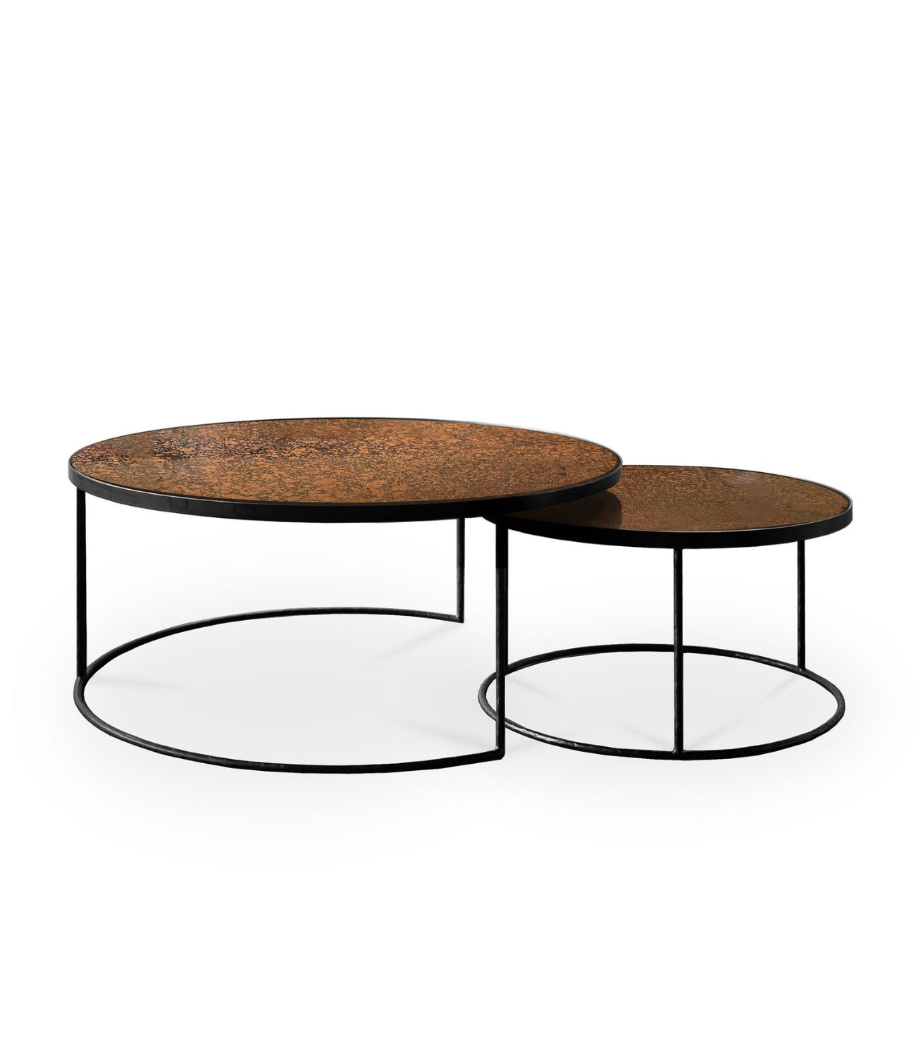Nesting Coffee Table - Bronze Copper - Rnd Set2
