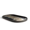 Organic Tray - Glass - Black - Oblong - Med